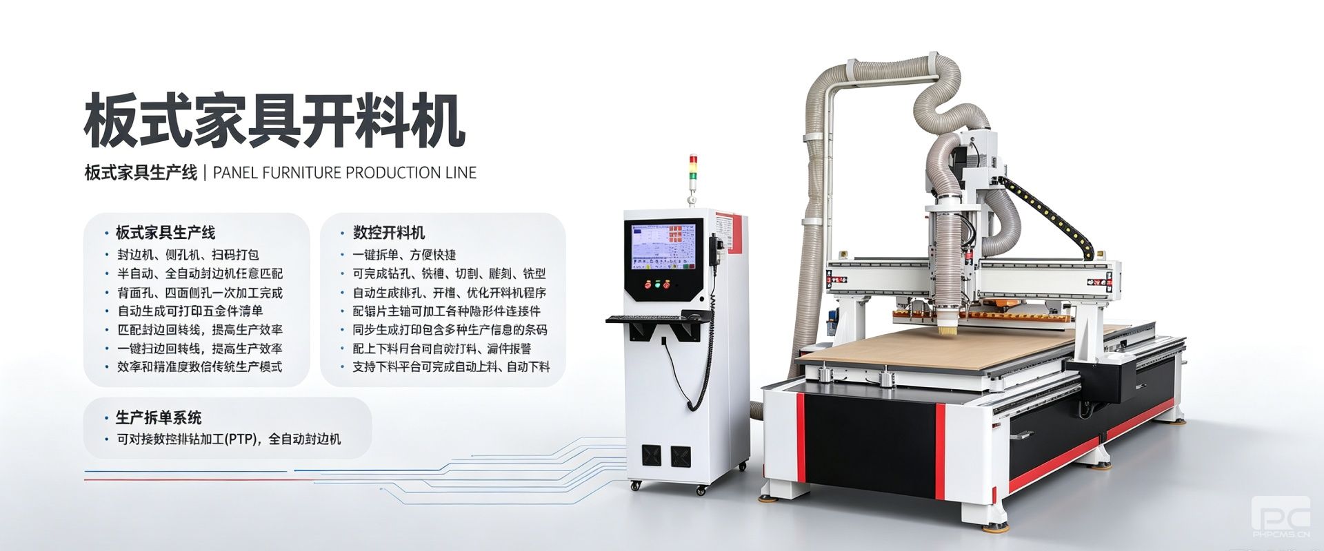 湖北黄石XX家具厂订购板式家具生产线